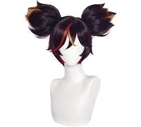 Blonde Cosplay Wig for Xinyan Genshin Impact Cute Anime Cosplay Hair Wigs with Pigtails + Cap (Xinyan Brown) Cosplay Anime Wig Coser