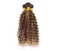 Blonde Deep Wave Human Hair Bundles Ombre Curly Human Hair Weave Hair Extensions Highlight Bundles 22inch 1pc
