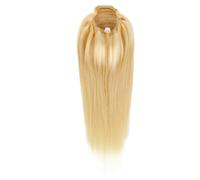 Blonde Drawstring Ponytail Extension, Long Wavy Layered Pony Tails Hair Natural Fake Ponytails Clip in Synthetic Hairpiece for Women for Daily Use(16inch)