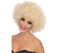 Blonde Huge Funky Afro Wig 70s Fro Fancy Dress Party Accessory