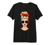Blonde Italian Pride Girl with Sunglasses Premium T-Shirt