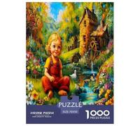 Blonde Little Girl 1000 Pieces Jigsaws for Adults Impossible Beautiful Home Decoration Art Colorful DIY Craft 70x50cm/1000pcs