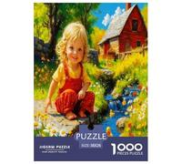 Blonde Little Girl 1000 Pieces Jigsaws for Adults Impossible Beautiful Home Decoration Challenge High Difficulty 38x26cm/1000pcs