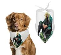 Blonde Male and Snake Dog Bandana Washable & Adjustable Triangle Scarf, Breathable Pet Scarf for Small Medium Large Pets, Cute Fashion Pet Accessory
