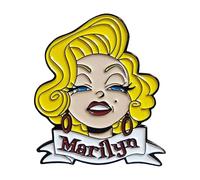 Blonde Marilyn Monroe Enamel Lapel Brooch Metal Clothing, Normal, Non-precious metal