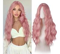 Blonde Mushroom Wig for Men Women Unisex Synthetic 60s Bowl Cut Wig with Bangs for Anime Characters Costume Halloween Cosplay Party (Pink)