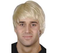 Blonde Short Boy Band Wig Mens Fancy Dress Celebrity Accessory