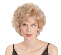 Blonde Short wig, Fluffy Heat Resistant Fibre, Non-Malleable Curly, Natural Look, Elegant for Everyday Use, Costume Cosplay