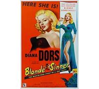 Blonde Sinner ... Diana Dors ... Vintage Movie Poster ... Various Sizes (A4 Size 21 x 29 cms)