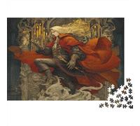 Blonde Vampire Jigsaw Puzzles for Adults 1000 Piece Gothic Baroque Jigsaw Puzzle Challenging And Brainteasing Multi Colour Therapeutic Fun Home Decoration Educational Games 1000pcs (75x50cm)