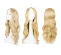 Blonde Wave Wig for Women - 27'' Long, Curly Synthetic Hair, Elegant, Easy to Style, Perfect for Parties, Cosplay, Halloween and Everyday Fashion