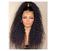 Blonde Wig Short Black Kinky Curly Soft Free Part Lace Front Wig For Women With Baby Hair Natural Hairline Daily Wigs Grey Wigs For Women (Black 26 Inch)