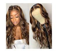 blonde wig short Highlight Wig Human Hair Ombre Lace Front Wig Brazilian Hair Wigs for Black Women 30 Inch Honey Blonde Body Wave Lace Front Wig 150% Density grey wigs for women (26inches 150%)