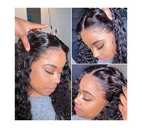 Blonde Wig Short Lace Frontal Wig Curly Lace Front Human Hair Wigs for Black Women Wet and Wavy Loose Deep Wave Frontal Wig Grey Wigs for Women (26inches 13x4 Lace Wig)