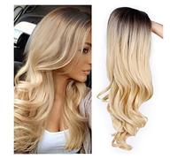 Blonde Wig Short Wig Big Wave Long Curly Hair Dyeing Gradient Party Wig Middle Part Grey Wigs For Women (4 26 Inch)