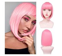 Blonde Wig Short Wigs Straight Black For Women Middle Part Red For Lolita Cosplay Party Natural Hair Grey Wigs For Women (Color : 02)