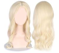 Blonde Wigs for Women BZQCPLX Long Curly Wig Blonde Wavy Wig Ladies Synthetic Hair Wig for Party Cosplay Daily Use