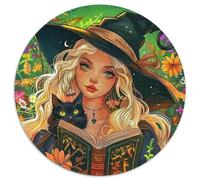 Blonde Witch Cat 1000 Piece Jigsaw Puzzle For Adults Educational Games Stress Relief Puzzle Cultivate The Spirit of Teamwork for Men, Women, Elders, Seniors 1000pcs (67.5x67.5cm)