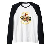 Blondes Not Bombs Peace Retro Sexy Pin Up Girl Vintage Raglan Baseball Tee