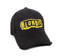 Blondie Adult Adjustable Curved Peak Cap (Unisex Black) in Black Blondie Black One Size