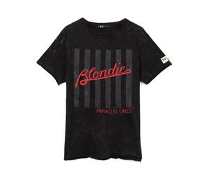 Blondie Men's Parallel Lines Back Print T-Shirt in Black | Size: 2XL Blondie Black 2XL