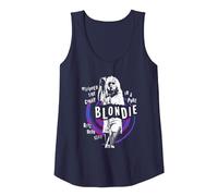 Blondie Punk Wrapped Like Candy Vintage Band Tank Top, Women, Navy Blue, Medium