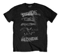 Blondie T Shirt Mash Up Band Logo Debbie Harry Official Mens Black XL