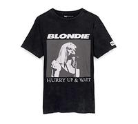 Blondie T-Shirt Unisex Acid Wash Parallel Lines Song Music Band Black Top | Clothing Merchandise Gifts