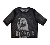 Blondie Ladies Crop Top: Mic Stand (Mesh) OFFICIAL NEW