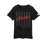 Blondie Unisex Adult Parallel Lines T-ShirtXL Black NS6643