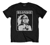 Blondie Unisex Adult Presente Poster T-Shirt Black XL 100% Cotton Crew Neck Short-Sleeved