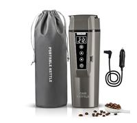 BLONGKY - Portable Electric Car Kettle: 12V/24V, Mini Car Water Boiler, Travel Cup, Precision Intelligent Temperature Adjustment, Coffee Cup, Tea, Truck with Handy Bag