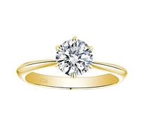 Blongme Moissanite Rings for Women Engagement Wedding Band Round Solitaire D Color VVS1 Round Cut Promise Ring for Her 925 Sterling Silver Size O