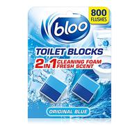 Bloo New Toilet Blocks Limescale Remover, Original Blue, Pack of 2