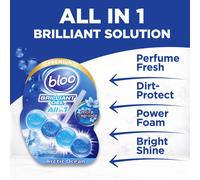 Bloo Brilliant Gel All in 1 Toilet Rim Block Cleaner, Arctic Ocean Fresh Scent,