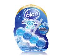Bloo Brilliant Gel All in 1 Toilet Rim Block Cleaner, Arctic Ocean Fresh Scent, for All-Around Cleanliness, Long Lasting Freshness and Brilliant