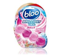Bloo Brilliant Gel All In 1 Toilet Rim Block Cleaner Spring Rain 42G