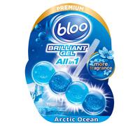 Bloo Brilliant Gel Allin1 Toilet Rim Block, Arctic Ocean, SIngle Pack