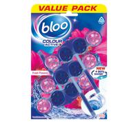 Bloo Colour Active Fresh Flowers Toilet Freshener - 3-Pack