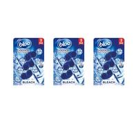 Bloo Colour Active Rim Block Bleach, 150g, Pack of 3, Toilet Cleaning, Limescale Removal, Long-Lasting Freshness