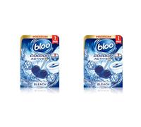 Bloo Colour Active Toilet Rim Block, Bleach, Bleach, 50 gram (Pack of 2)