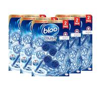 Bloo Colour Active Toilet Rim Block Bleach with Anti-Limescale, Cleaning Foam, Dirt Protection and Extra Freshness with Bloo Odour-Stop Technology, 2 Rimblocks X 5