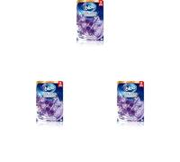 Bloo Colour Active Toilet Rim Block Lavender with Anti-Limescale, Cleaning Foam, Dirt Protection and Extra Freshness - 2 x Rimblocks, purple (Pack of 3)