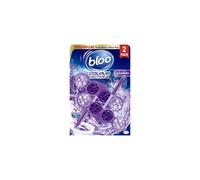 Bloo Colour Active Toilet Rim Block Lavender with Anti-Limescale, Cleaning Foam, Dirt Protection and Extra Freshness - 2 x Rimblocks, purple