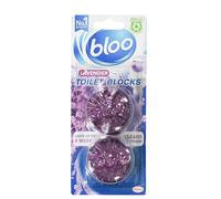 Bloo In Cistern Twin Blocks Violet with Long Lasting Anti-Limescale Cleaning, Foaming & Purple Water Technology