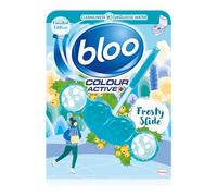 Bloo Limited Edition Frosty Slide, Turquoise Coloured Water with Anti-Limescale, Cleaning Foam, Dirt Protection and Extra Freshness, 1 x Toilet Block