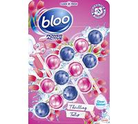Bloo Limited Edition Tulip, Clear Water Toilet Rim Block, Thrilling Tulip with Anti-Limescale, Cleaning Foam, Dirt Protection and Extra Freshness, 3 x Toilet Block