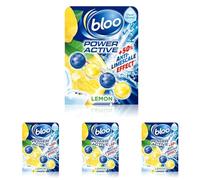Bloo Power Active Toilet Lemon Rim Block, 50g (Pack of 4)