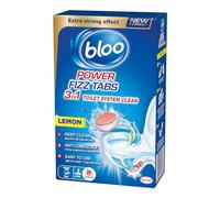 Bloo Power Fizz Tabs Anti-Limescale Drain Deep Toilet Cleaning Lemon, 8 x 22.5g