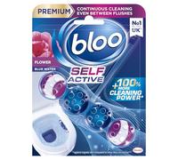 Bloo Self Active Toilet Rim Block and Bowl Cleaner with Flower. Hanging Toilet Bowl Cleaner Rim Block with 100% More Cleaning Power.